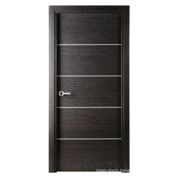 Mexico multiple points lock front main nature walnut teak wood door interior solid wood design for apartment bedroom